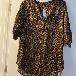 NWT Torrid Floral Quarter Sleeve Harper Blouse